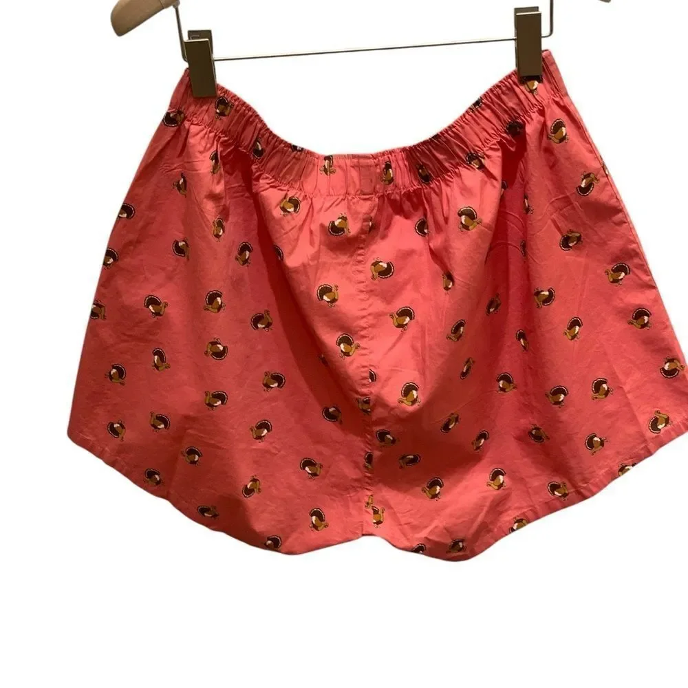 J. Crew Men’s Cotton Poplin Woven Boxer Briefs Turkey Graphic Print